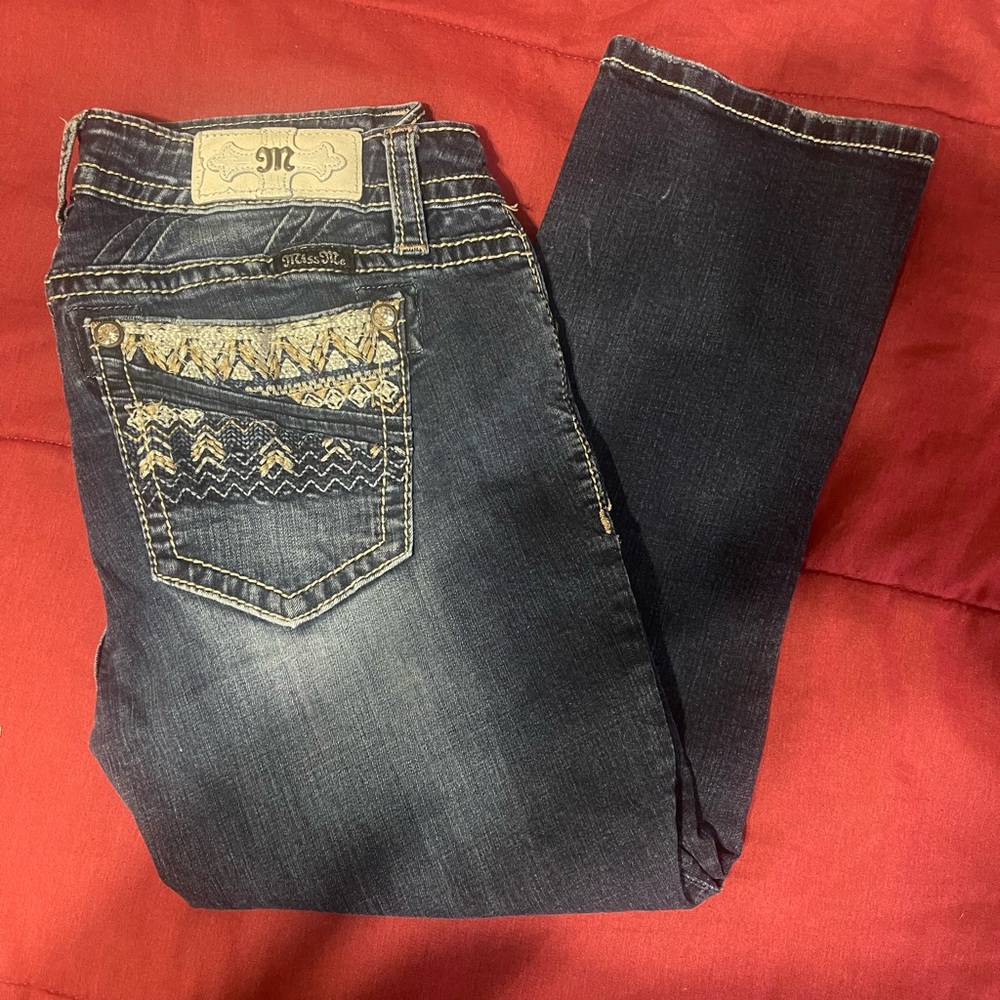 Miss Me Capris dark denim